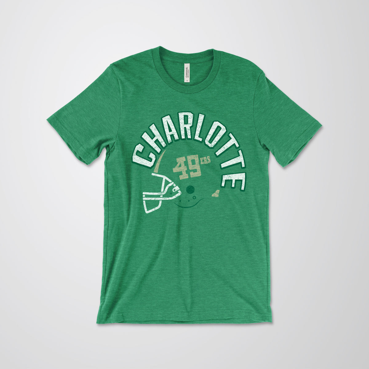 Retro Charlotte 49ers Football Helmet Tee – Fratetastic Apparel