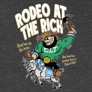 Rodeo At The Rich - Charlotte 49ers vs UNC Retro Cartoon Tee (Unisex)