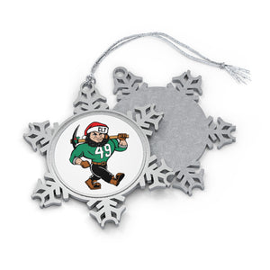 Open image in slideshow, Charlotte 49ers Big Norm Pewter Snowflake Christmas Ornament
