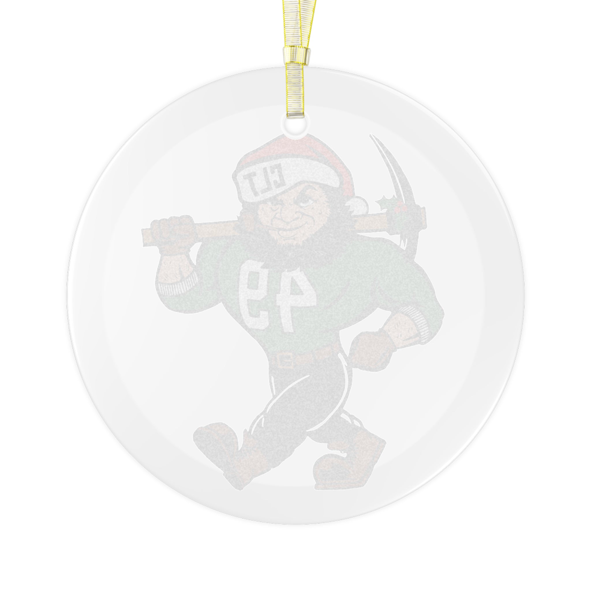 Charlotte 49ers Big Norm Glass Christmas Ornament