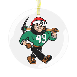 Open image in slideshow, Charlotte 49ers Big Norm Glass Christmas Ornament
