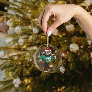 Charlotte 49ers Big Norm Glass Christmas Ornament